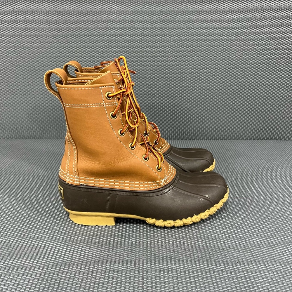LL Bean Bean Boots Women's Size 6 M Brown Leather Water Resistant Duck‎ Boots